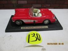 Die Cast 1957 Chevrolet Corvette 1.24 Scale On Stand