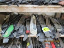 Shelf of Lg. Qty of Lawn Mower Blades