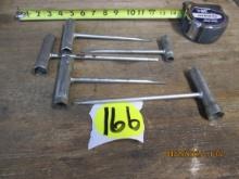 5 Asst Spark Plug Wrenches