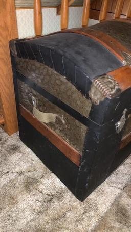 Old chest and standing ashtray