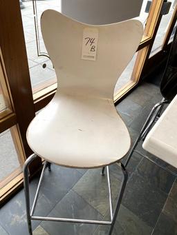*EACH*WHITE WOOD & S/S STOOLS