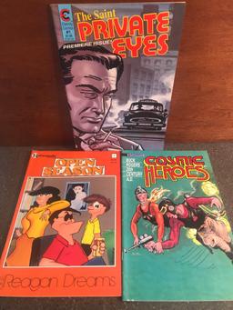 3 Issues Open Season #1 Cosmic Heroes #1 The Saint Private Eyes Comic #1 KEYS