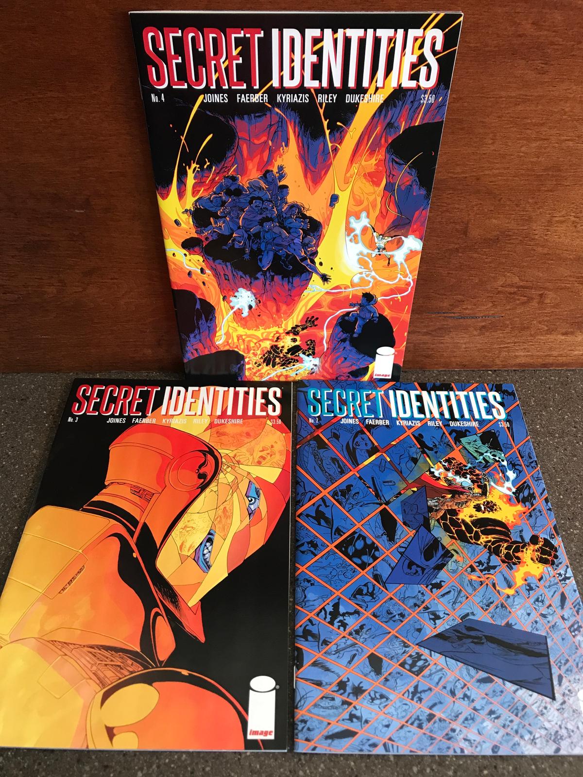 3 Issues Secret Identities Comic #2 #3 & #4 Image Comics Joines Faerber Riley