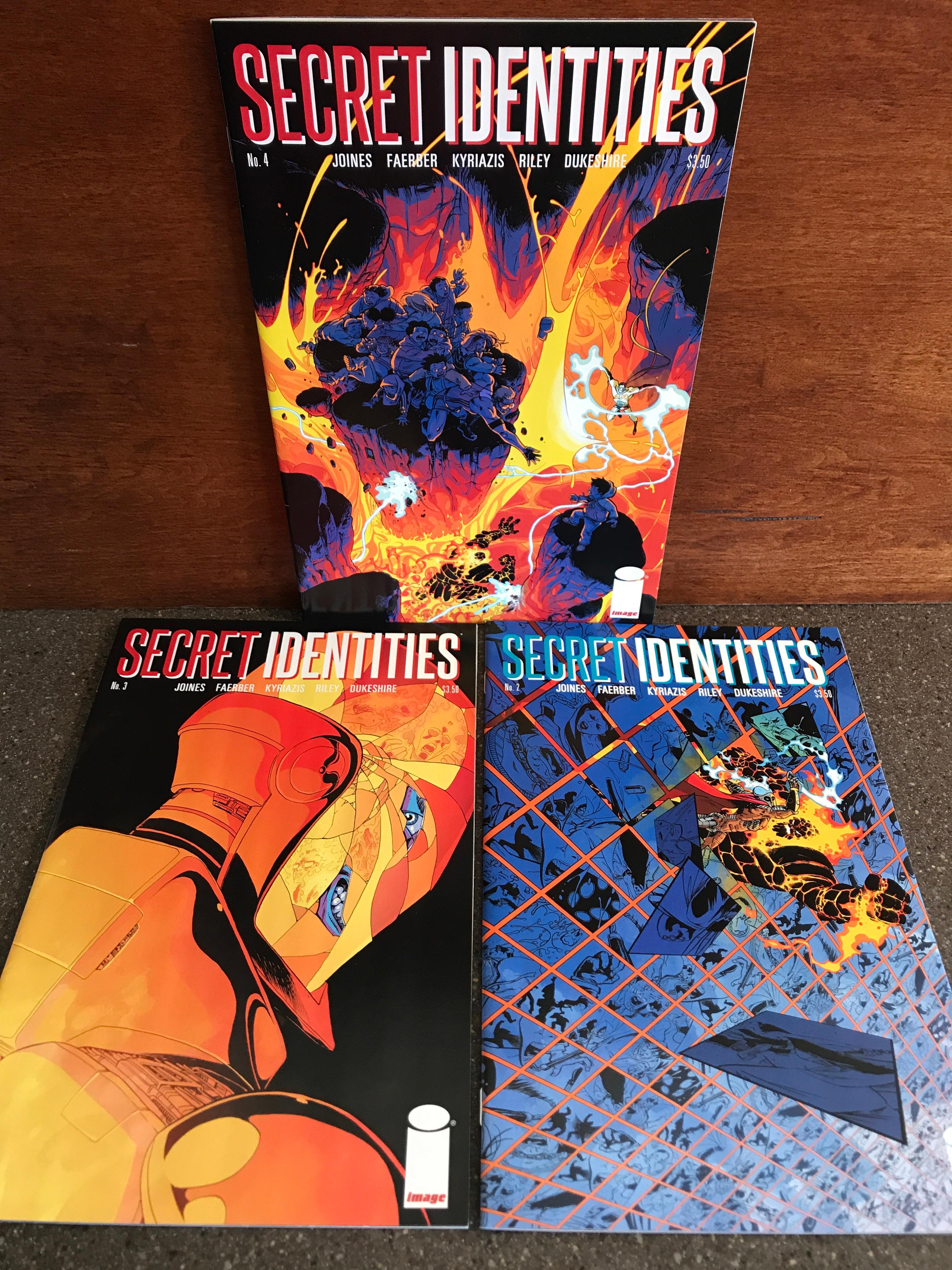 3 Issues Secret Identities Comic #2 #3 & #4 Image Comics Joines Faerber Riley