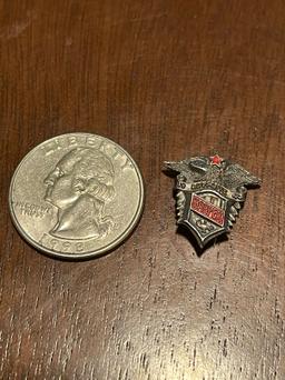 Vintage 1943 Harper Loyalite Pin Shield Red Enamel