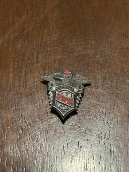Vintage 1943 Harper Loyalite Pin Shield Red Enamel