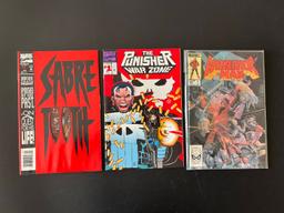 3 First Issues Sabre Tooth #1 Wonder Man #1 & The Punisher War Zone #1 Marvel Comics KEY 1st Issues