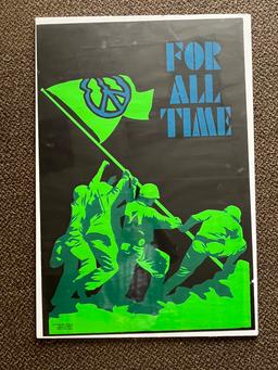 1970's Pop Art "Peace-For All Time" Poster
