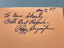 WWII USMC Pappy Boyington Signed Book