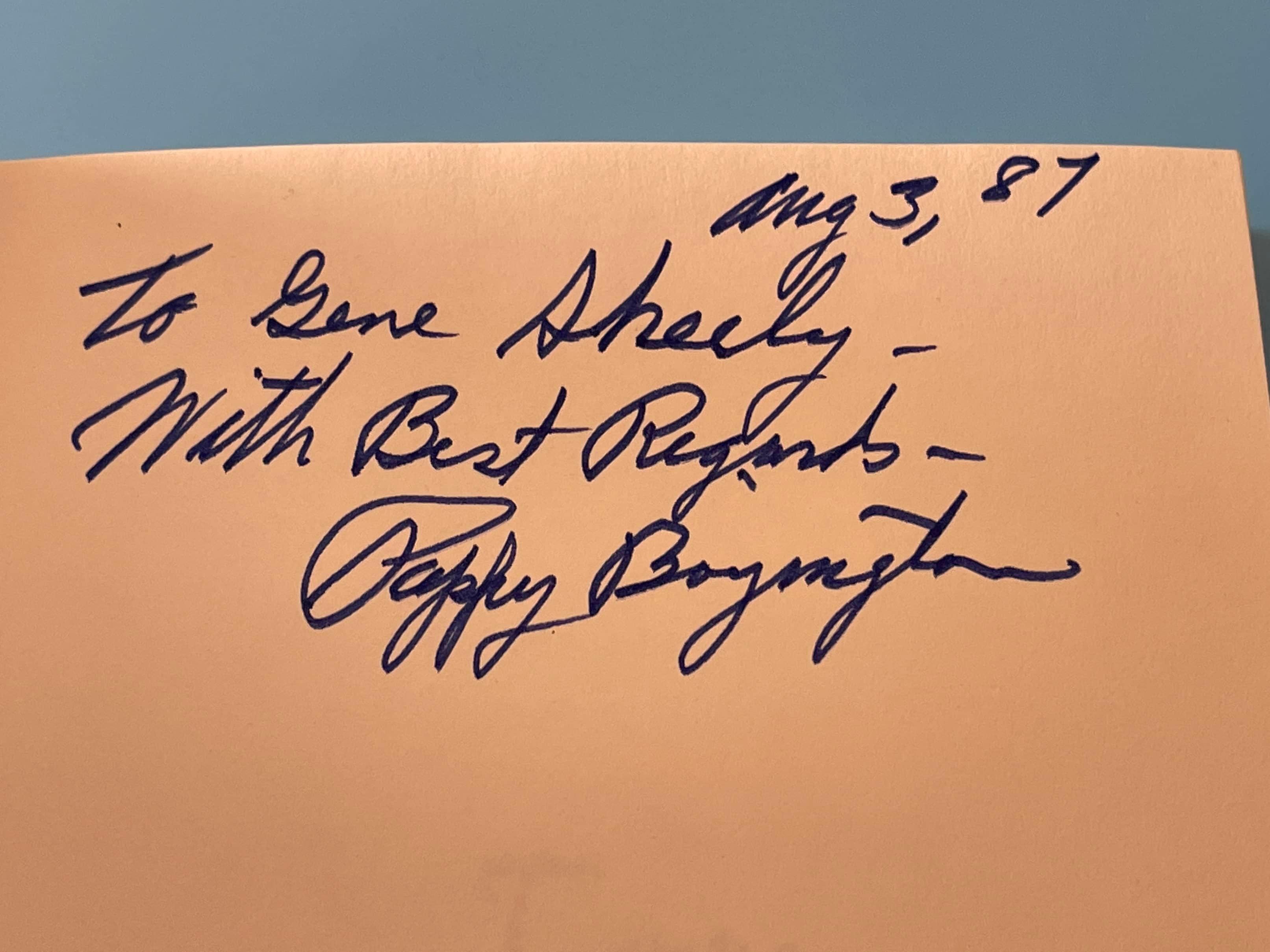 WWII USMC Pappy Boyington Signed Book
