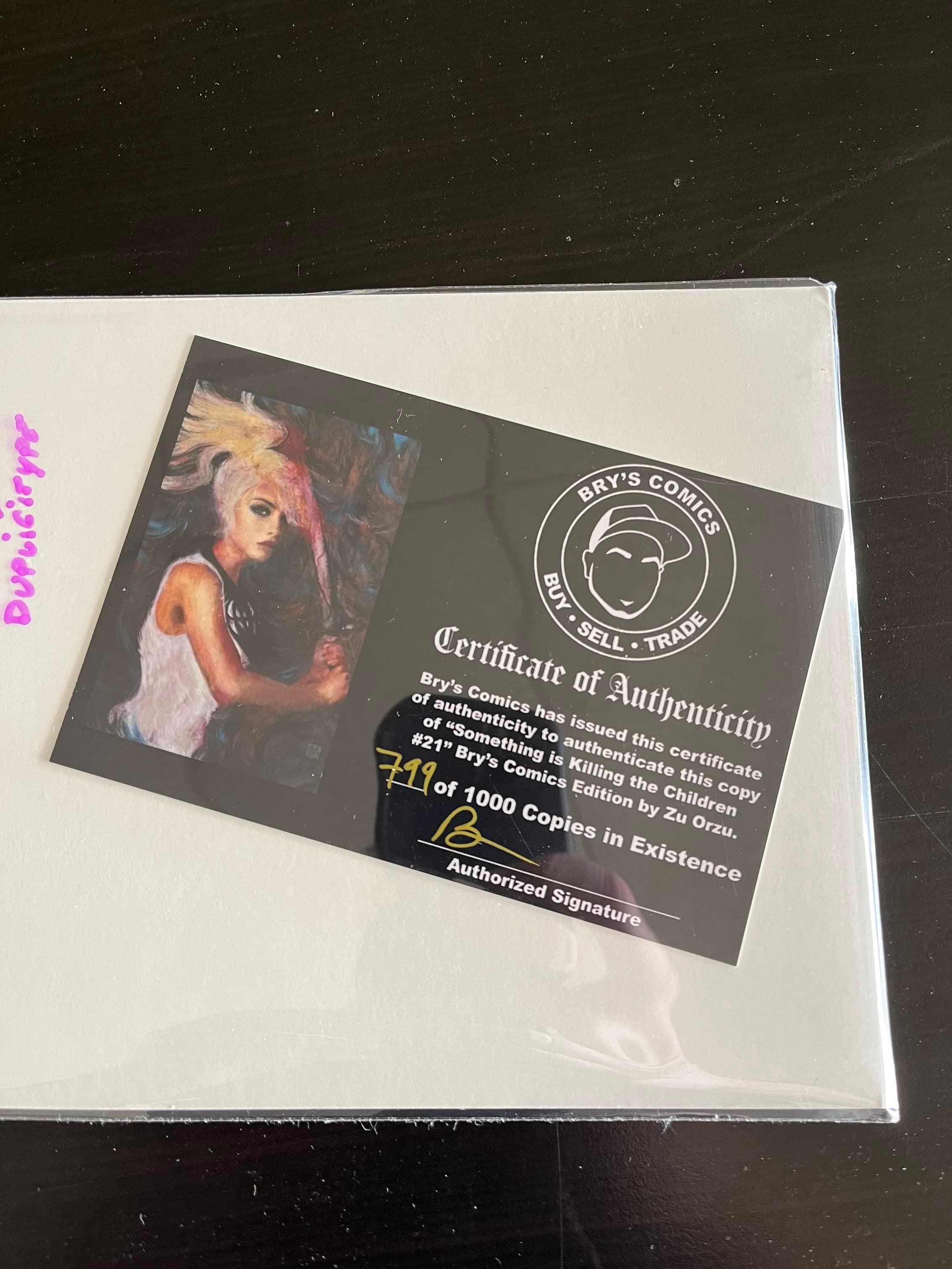 Something is Killing the Children #21 Variation Cover with COA 799 out of 1000 Key 1st Gabi