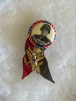 Scarce WWII George S. Patton Pin/Button
