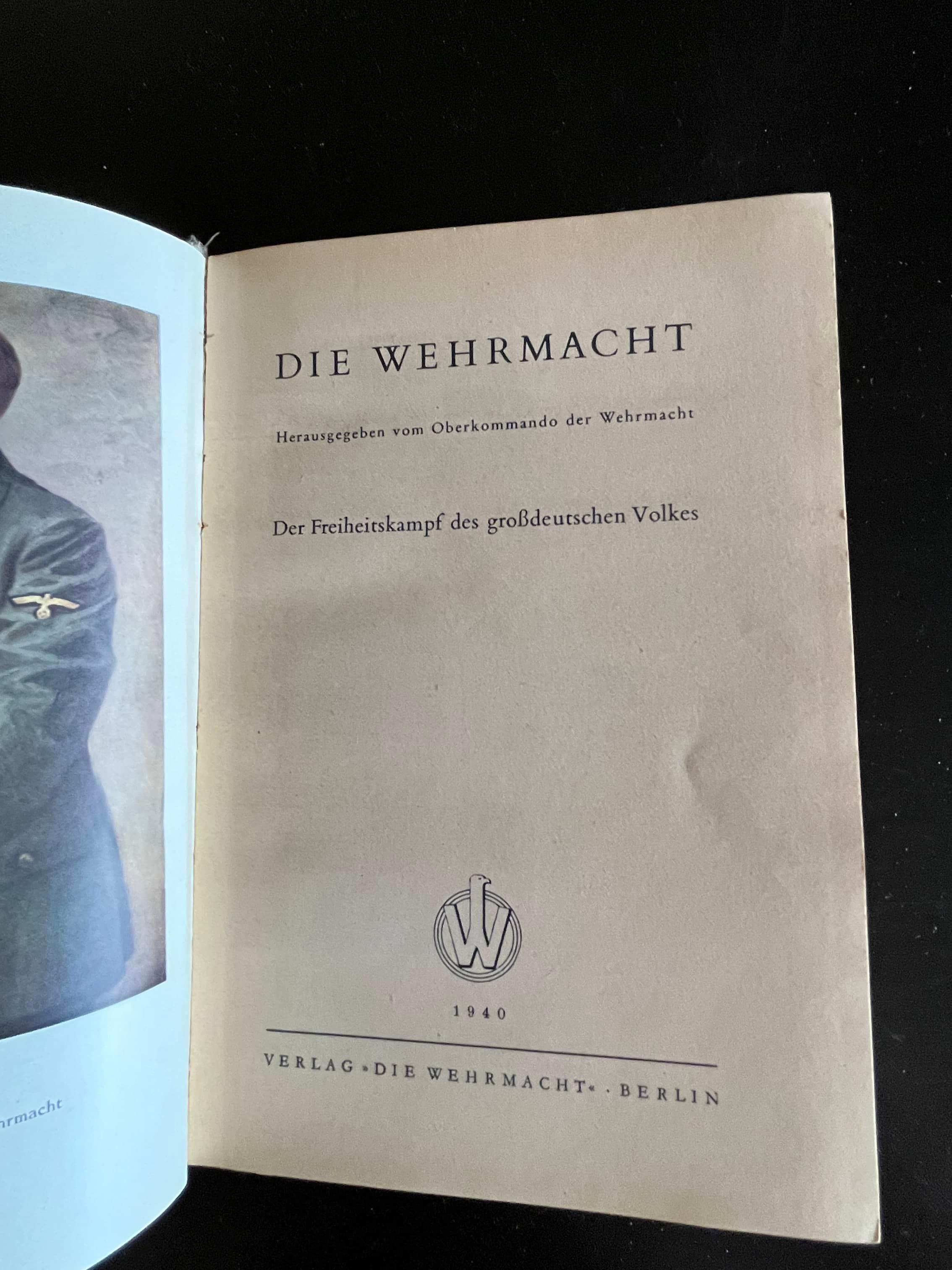 HC German Book on German Army - WWII