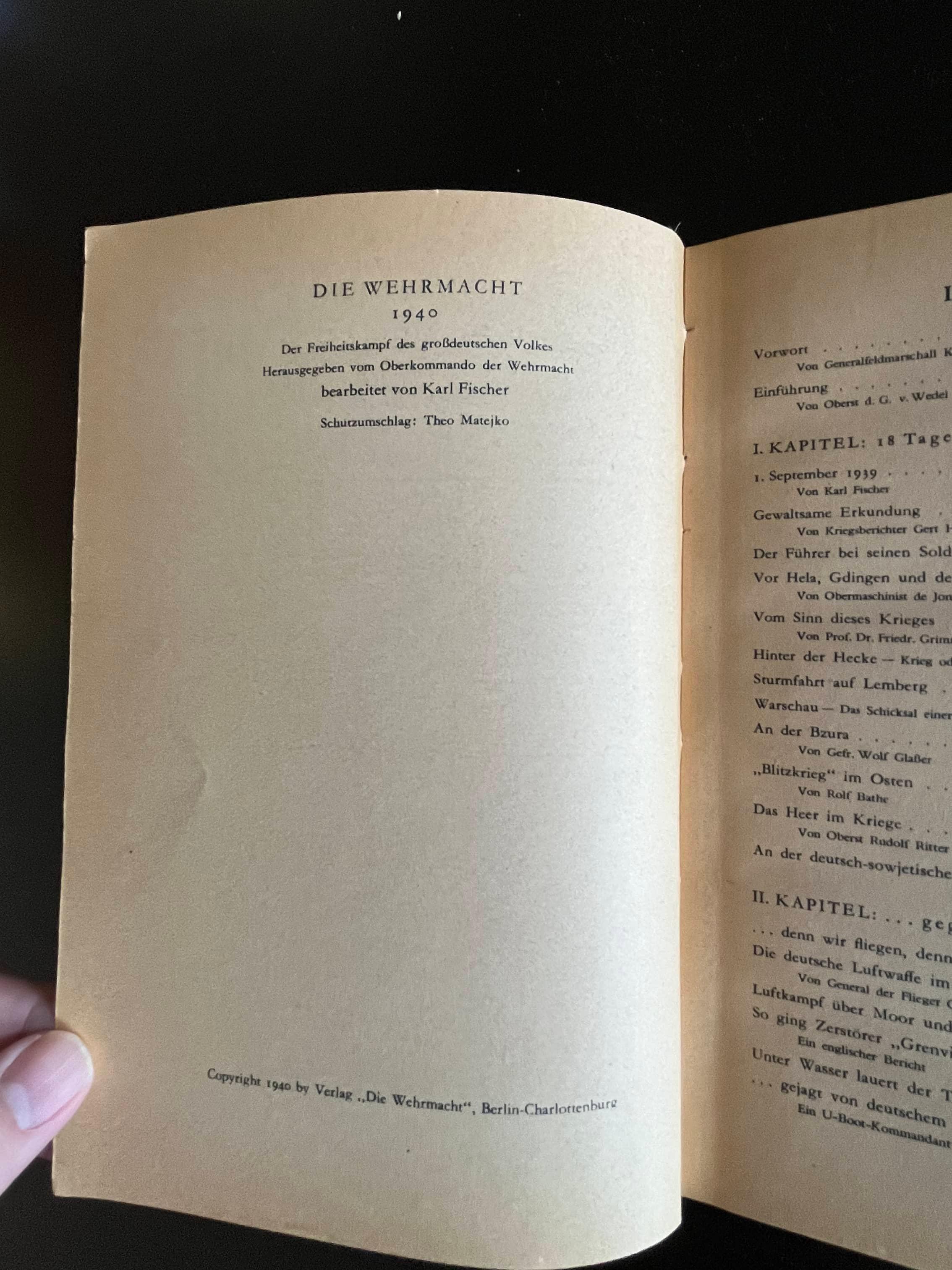 HC German Book on German Army - WWII