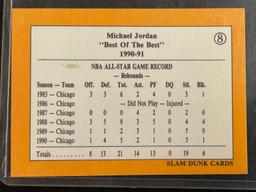 Michael Jordan 1990-91 Slam Dunk Card #8 Best of the Best NBA Basketball