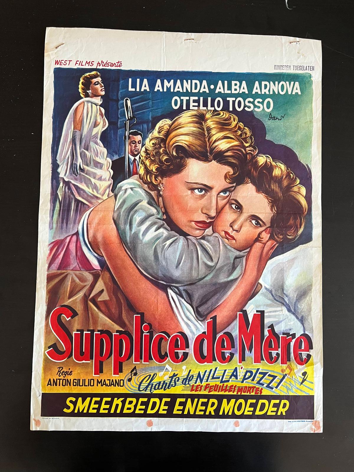 Plead For Nothing 1950's Belgium Movie Poster