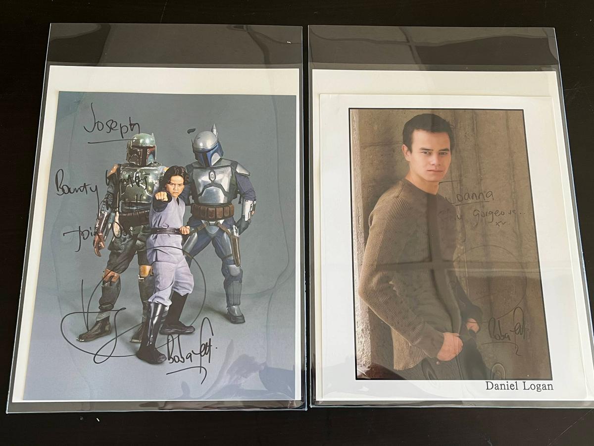 (2) Signed Photos of Daniel Logan (Boba Fett)