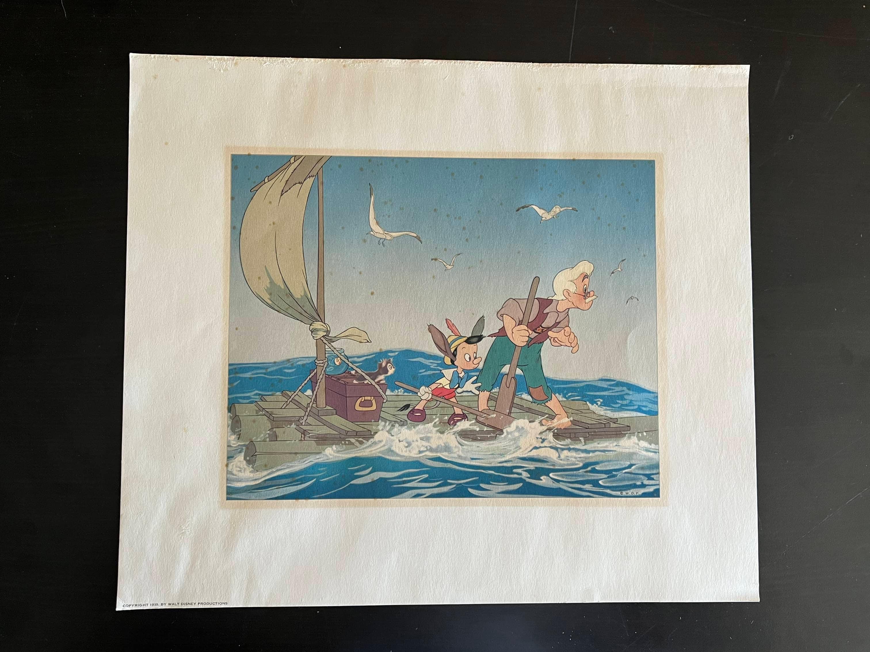 Walt Disney 1939 Pinocchio Lithograph Print