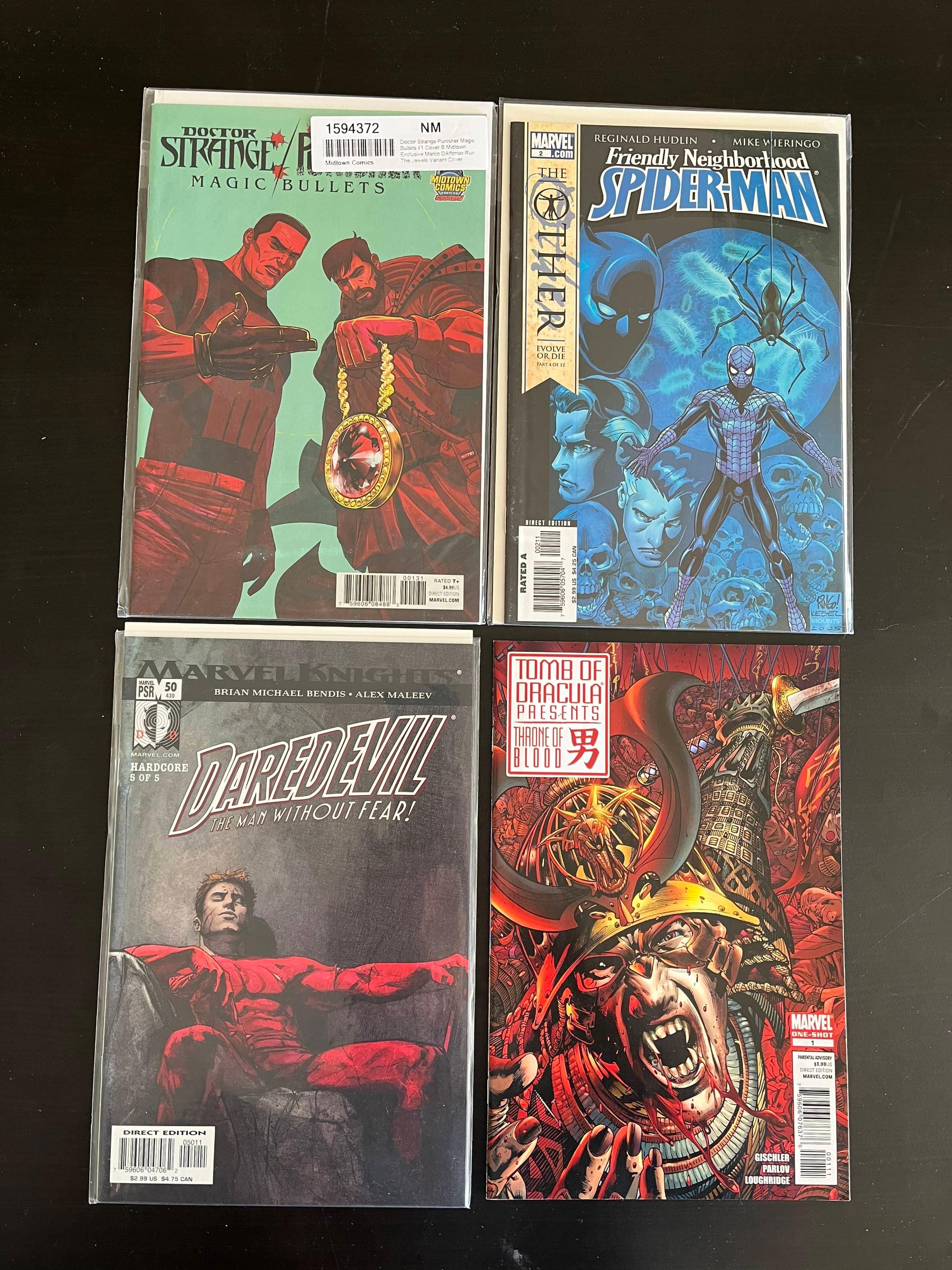 4 Issues Marvel Friendly Neighborhood Spiderman #2 Doctor Strange Punisher Magic Bullets #1 Daredevi