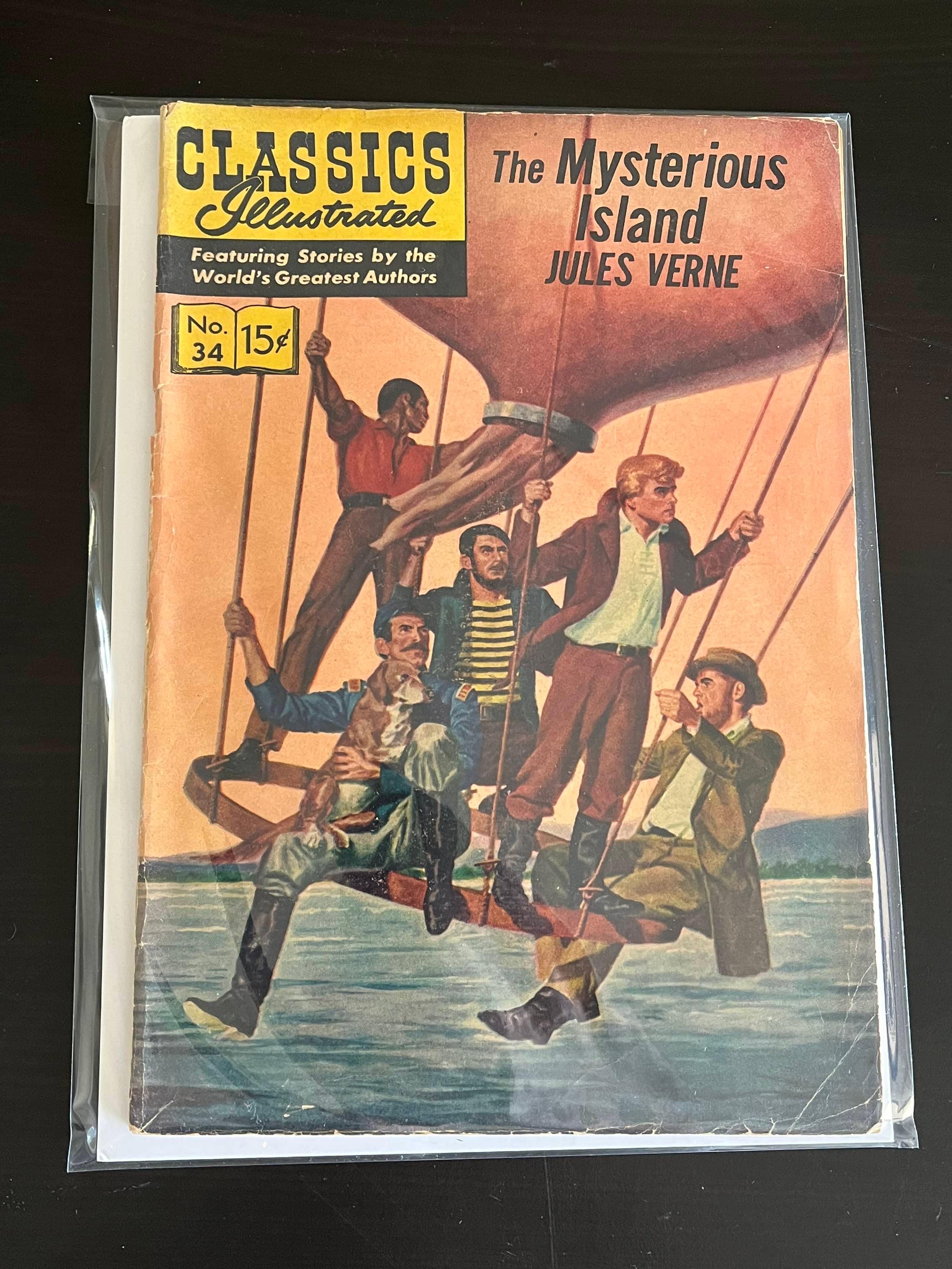 Classics Illustrated #34 The Mysterious Island 1947 Golden Age Jules Verne Comic