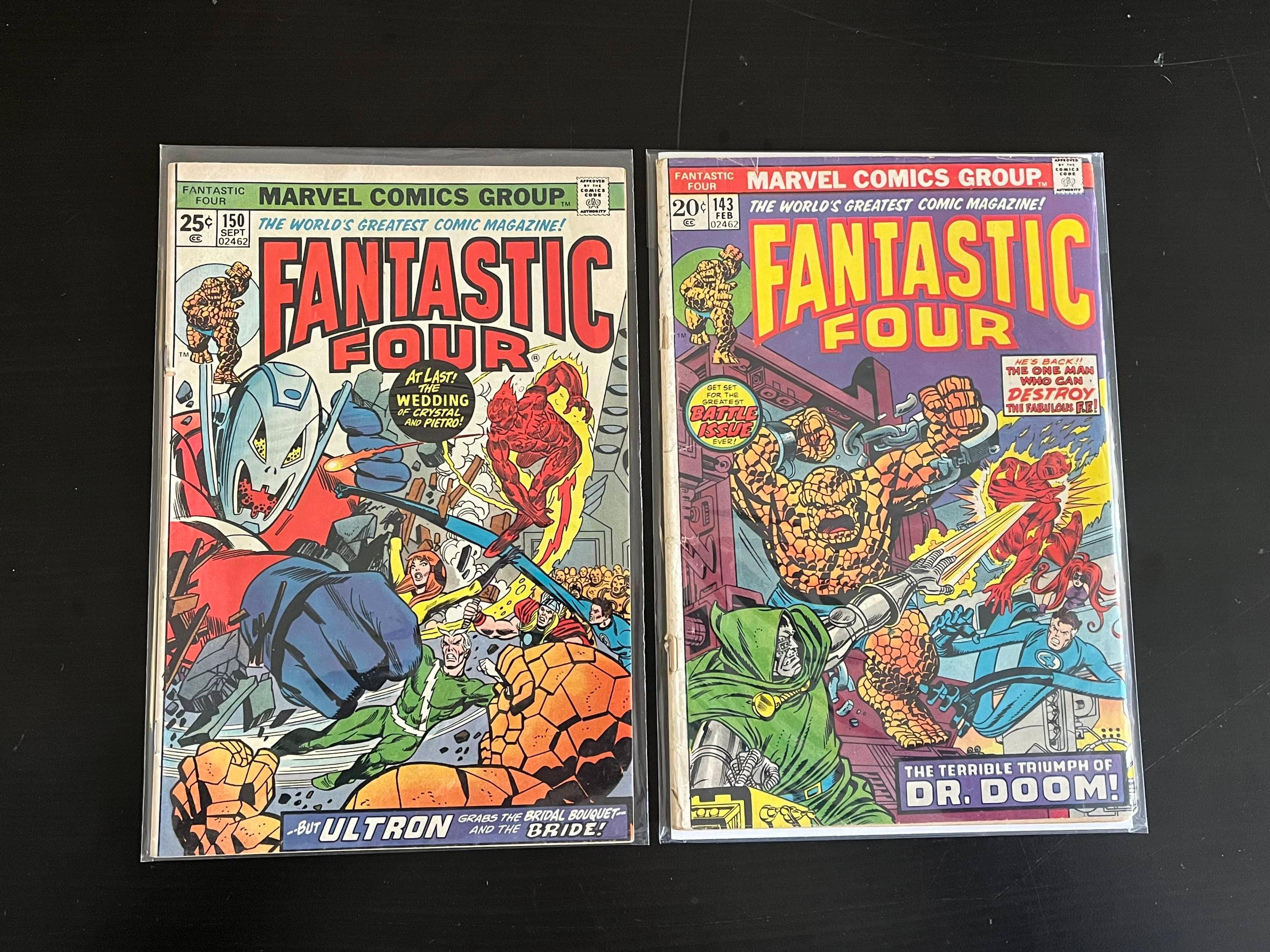 2 Issues Fantastic Four Comic #143 & #150 Marvel Comics Bronze Age Comics