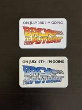 Back To The Future Group of (2) Promotional Pin-Backs