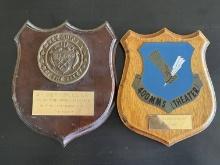 Vintage USAF and USN Presentation Plaques