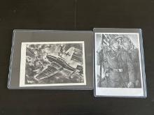 (2) WWII German Propaganda Postcards