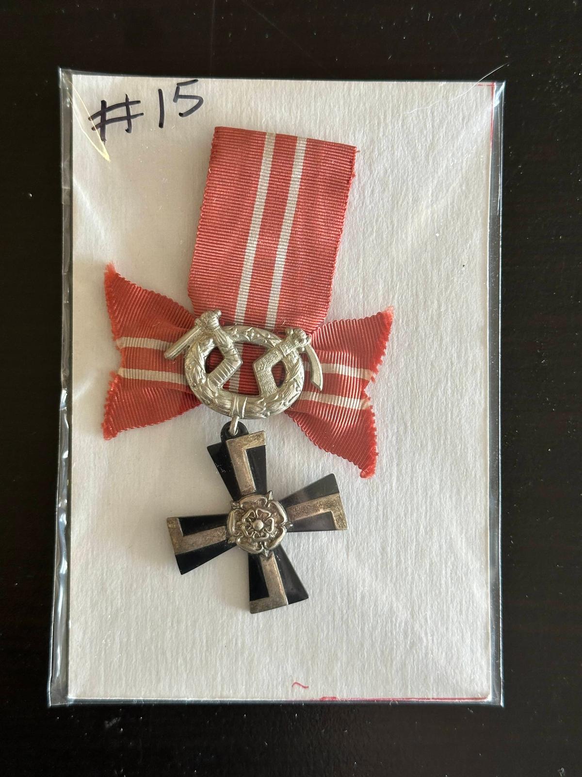 WWII Finland Military Cross IV Class - 1939 w/Swords.