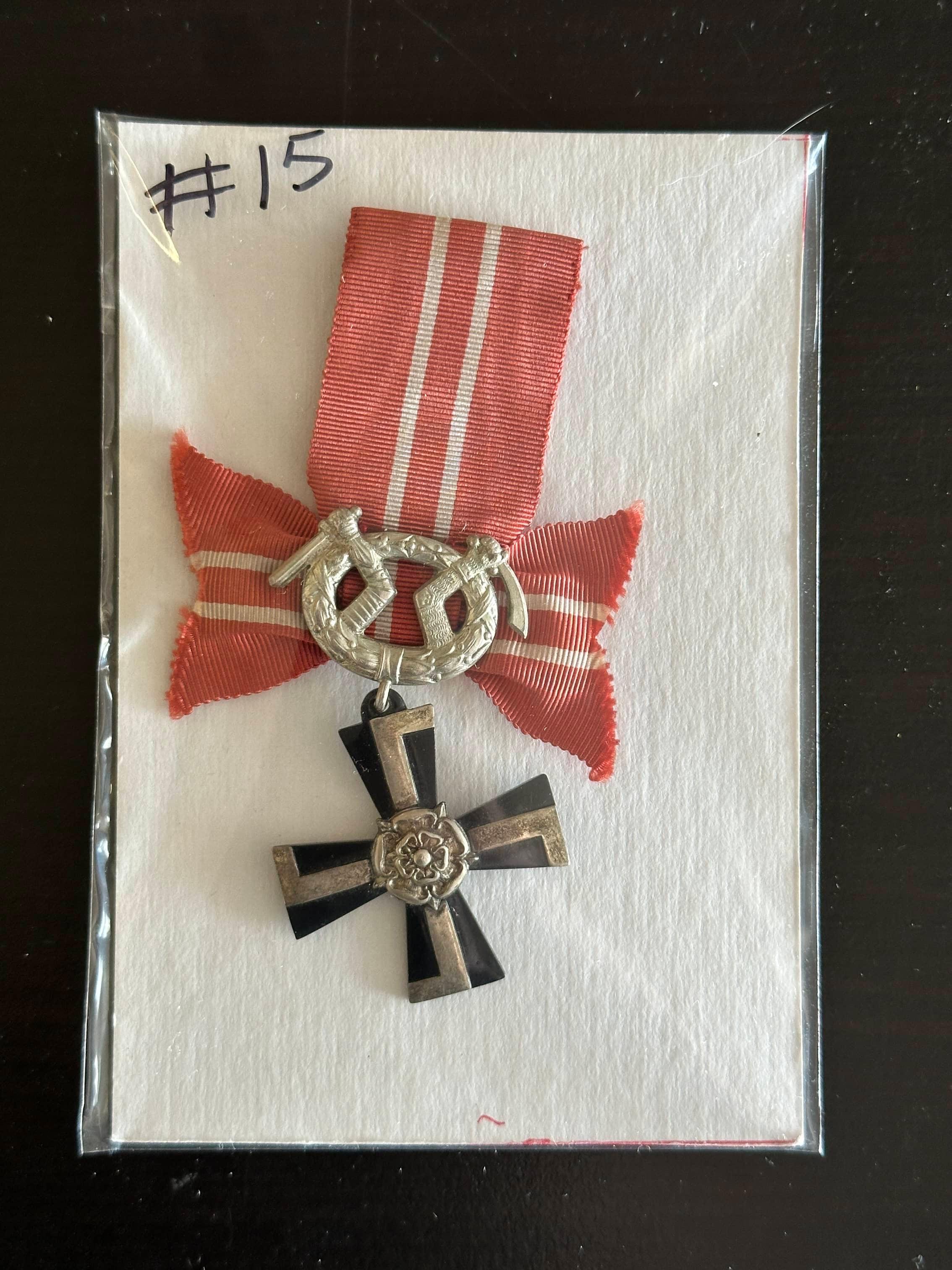 WWII Finland Military Cross IV Class - 1939 w/Swords.