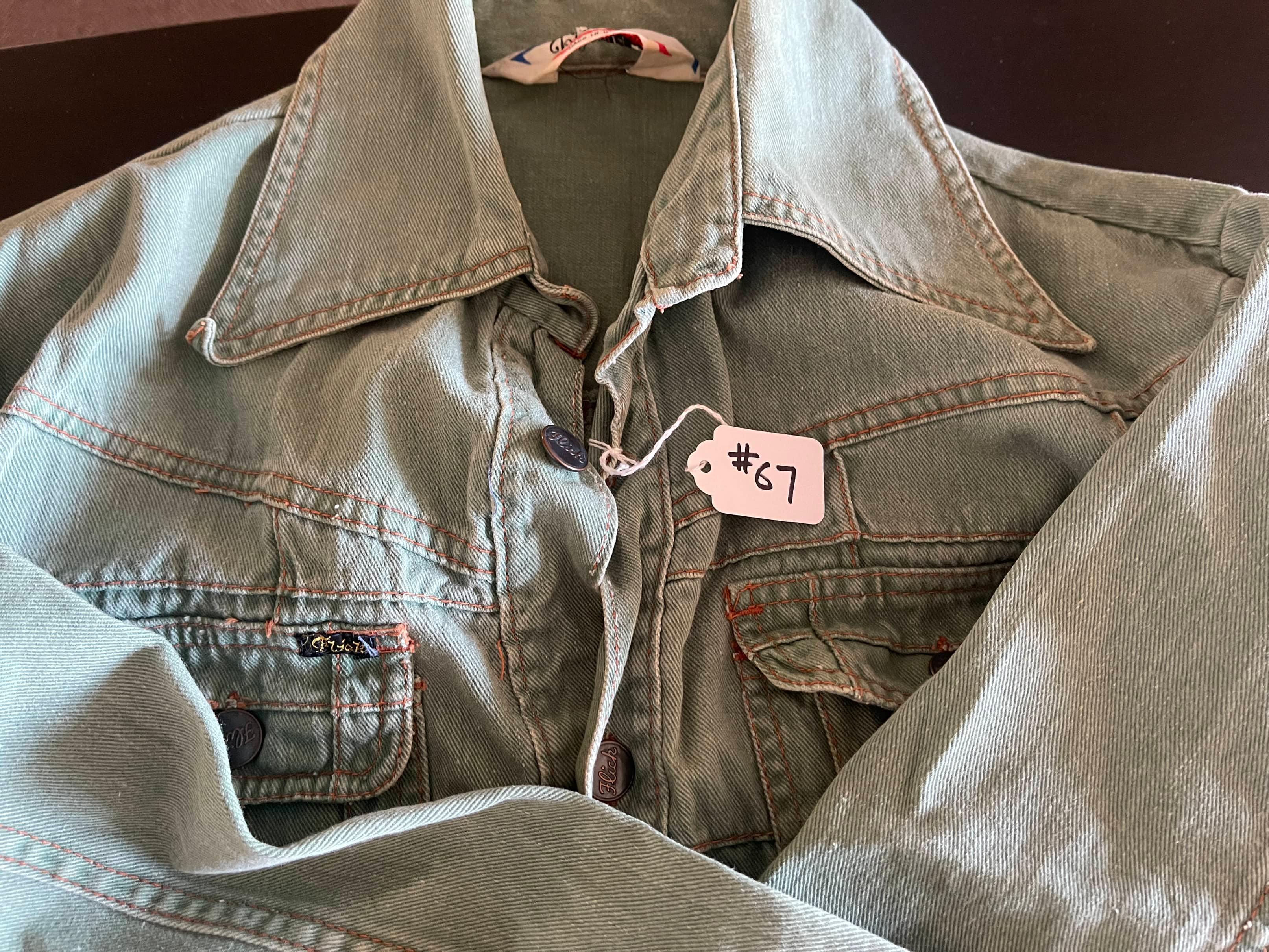 Vintage 1970 s   The Flick   Windowpane Denim Jacket - Size M