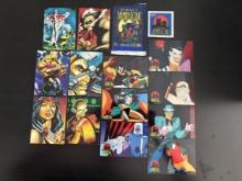 Various Wolverine From Then Til Now Marvel 6 Cards. Various The Adventures of Batman and Robin DC 7