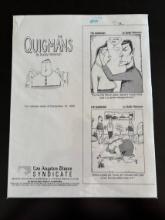 The Quiqmans by Buddy Hickerson Los Angeles Times Syndicate 1999 Editors proof approval initialled b