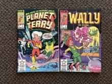 2 Issues. Planet Terry Star Comics Marvel #1 Bronze Age 1985. Wally The Wizard Star Comic Marvel #1