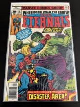 The Eternals Marvel Comic #15 Bronze Age 1977 Key The Eternals vs Cosmic Hulk Robot.