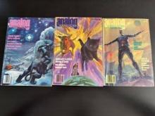 3 Analog Science Fiction Magazines George R R Martin Bob Buckley John W Campbell 1980