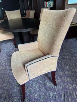 (2) Thayer Coggin 26"W x 21"D x 42"H Decor Fabric Arm Chairs