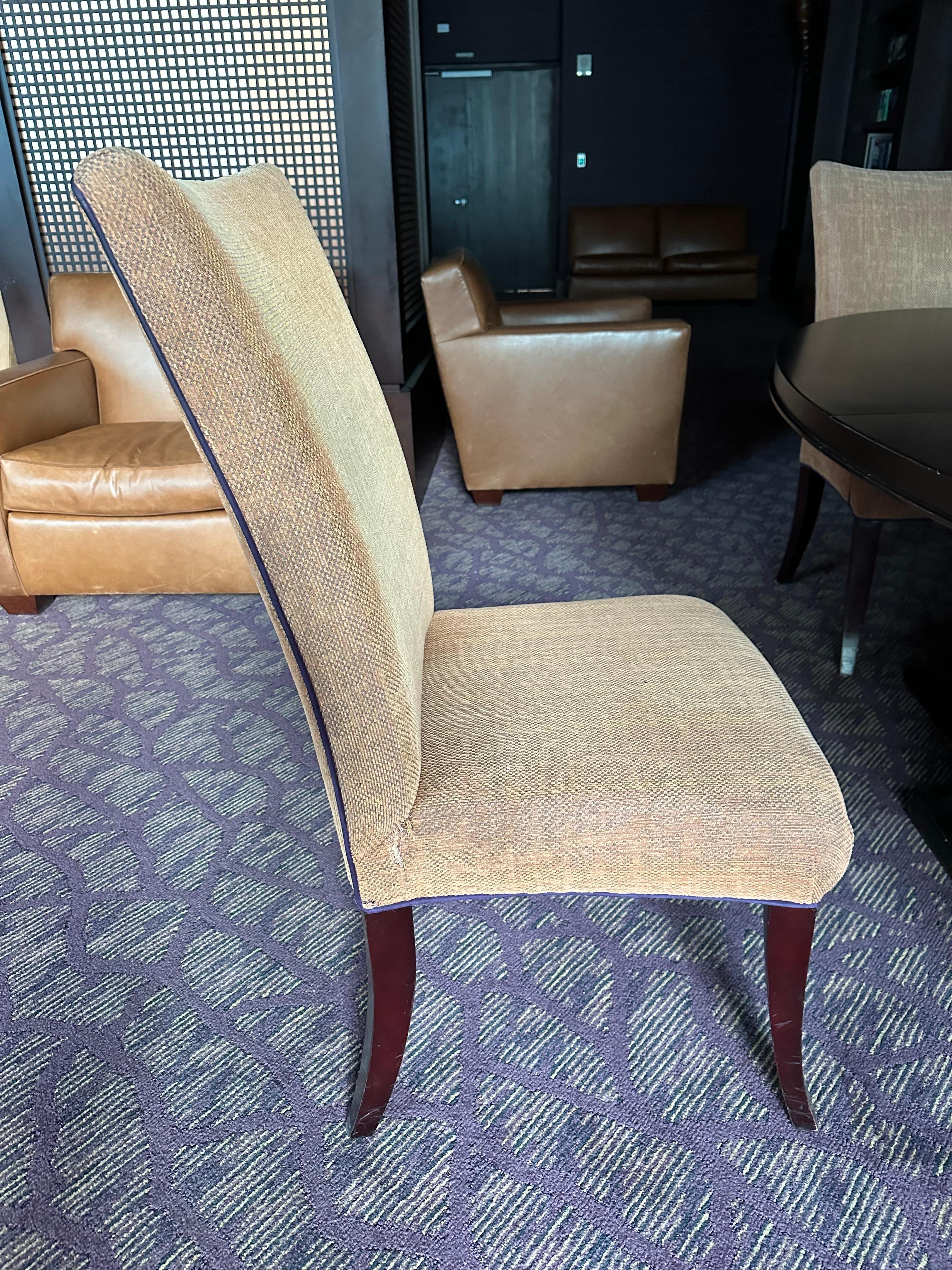(2) Thayer Coggin 24"W x 21"D x 42"H Decor Fabric Side Chairs