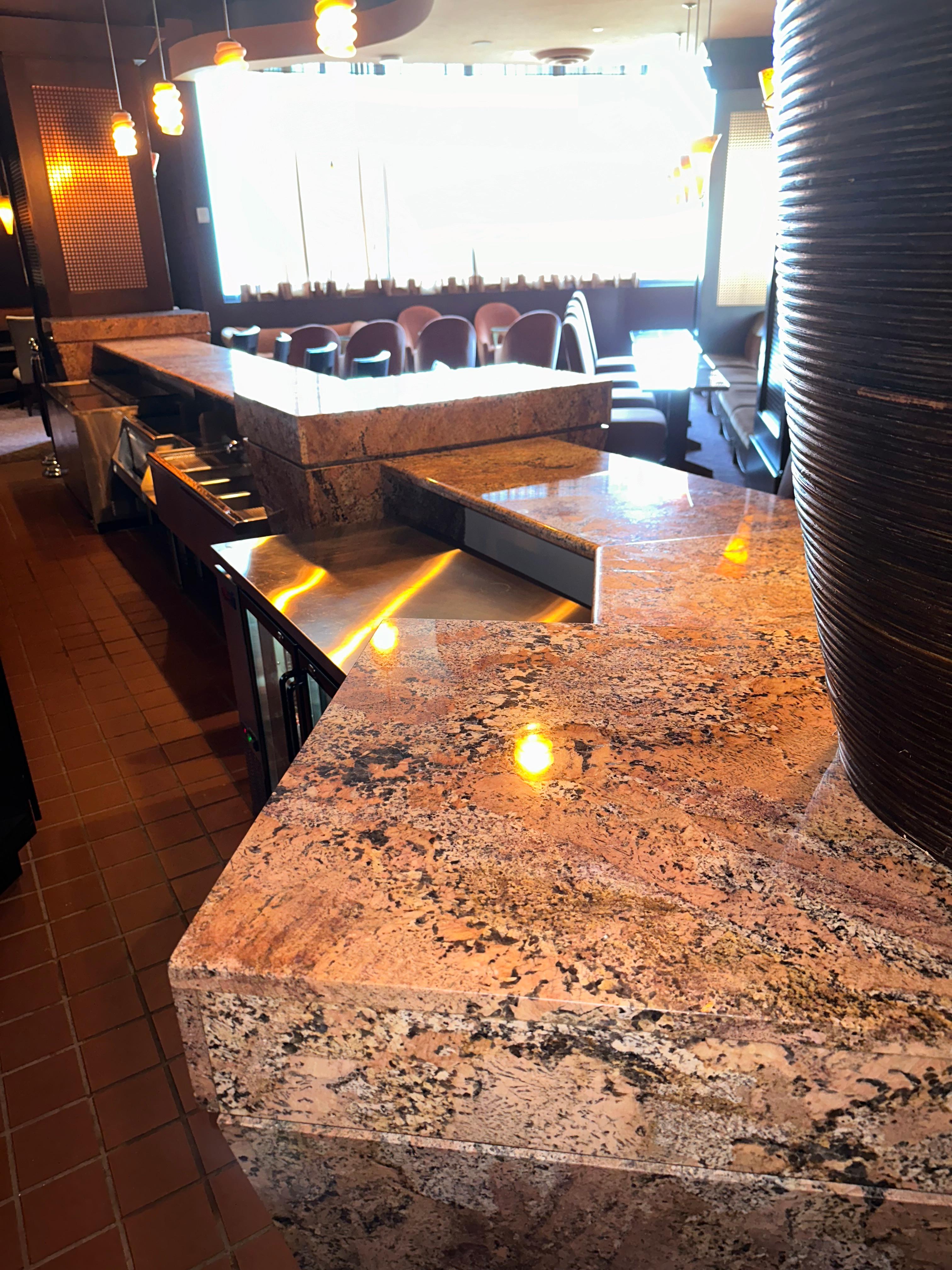 30' L Decor Multi-Level Granite Bar