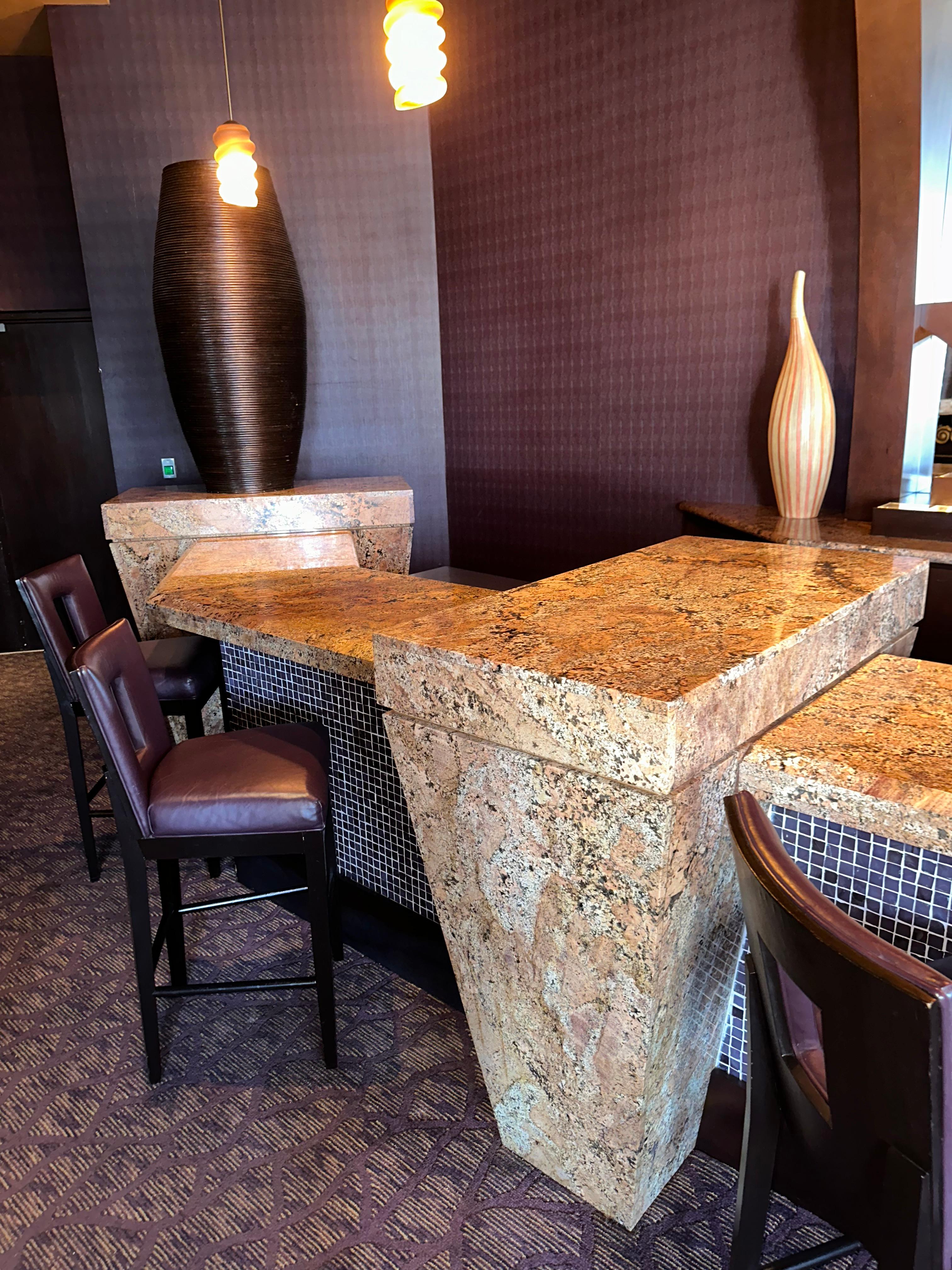 30' L Decor Multi-Level Granite Bar