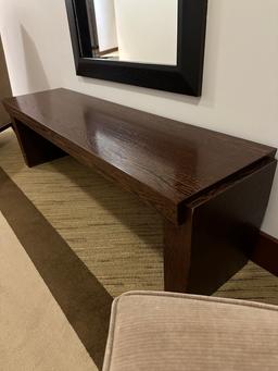 60" x 16" x 18" Darkwood Bench