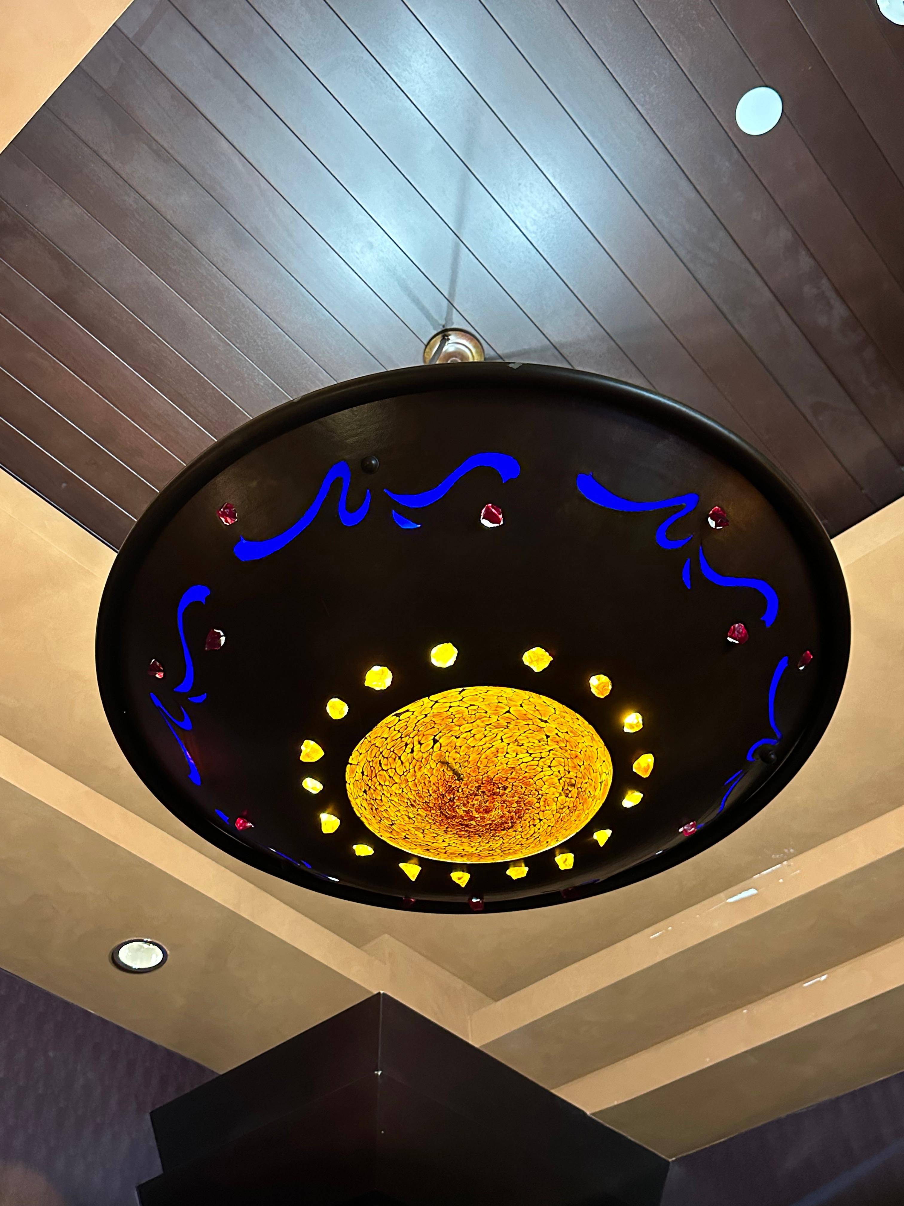 42" Round Saucer Multi-Color Decor Chandelier