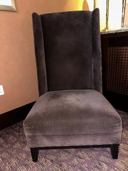 30"W x 30"D x 51"H Purple Fabric High Back Chair