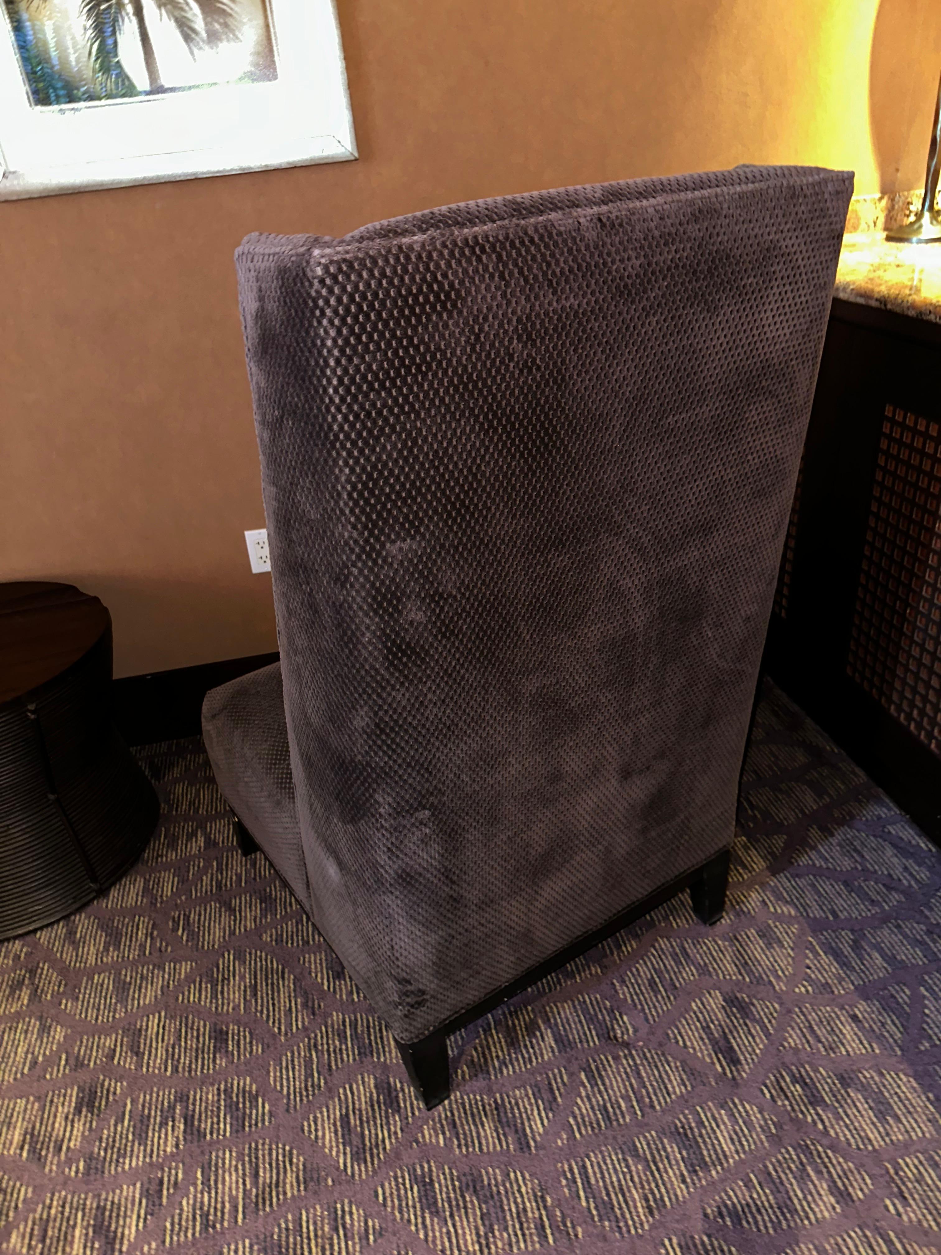 30"W x 30"D x 51"H Purple Fabric High Back Chair