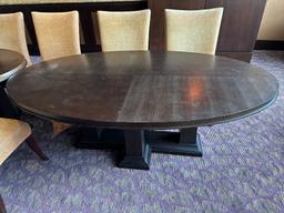 83.5"L x 49.5"W x 30.5"H Extendable Darkwood Table w/Leaf