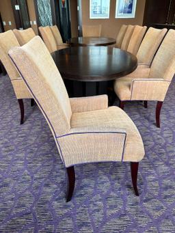 (2) Thayer Coggin 26"W x 21"D x 42"H Decor Fabric Arm Chairs