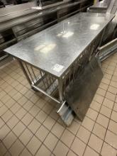 Stainless Steel Mobile Worktop Table w/Pan Rack StorageÂ 