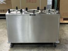 Delfield CAB3-1200ET Mobile Enclosed Three-Stack Heated Dish Dispensers 120V