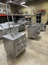19' All Stainless Steel Chef's Line w/Double Stainless Steel Overshelves
