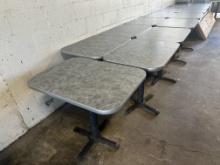 23.75” x 31.75” x 29.5”H 2 Person Dining Tables w/Black Metal Bases